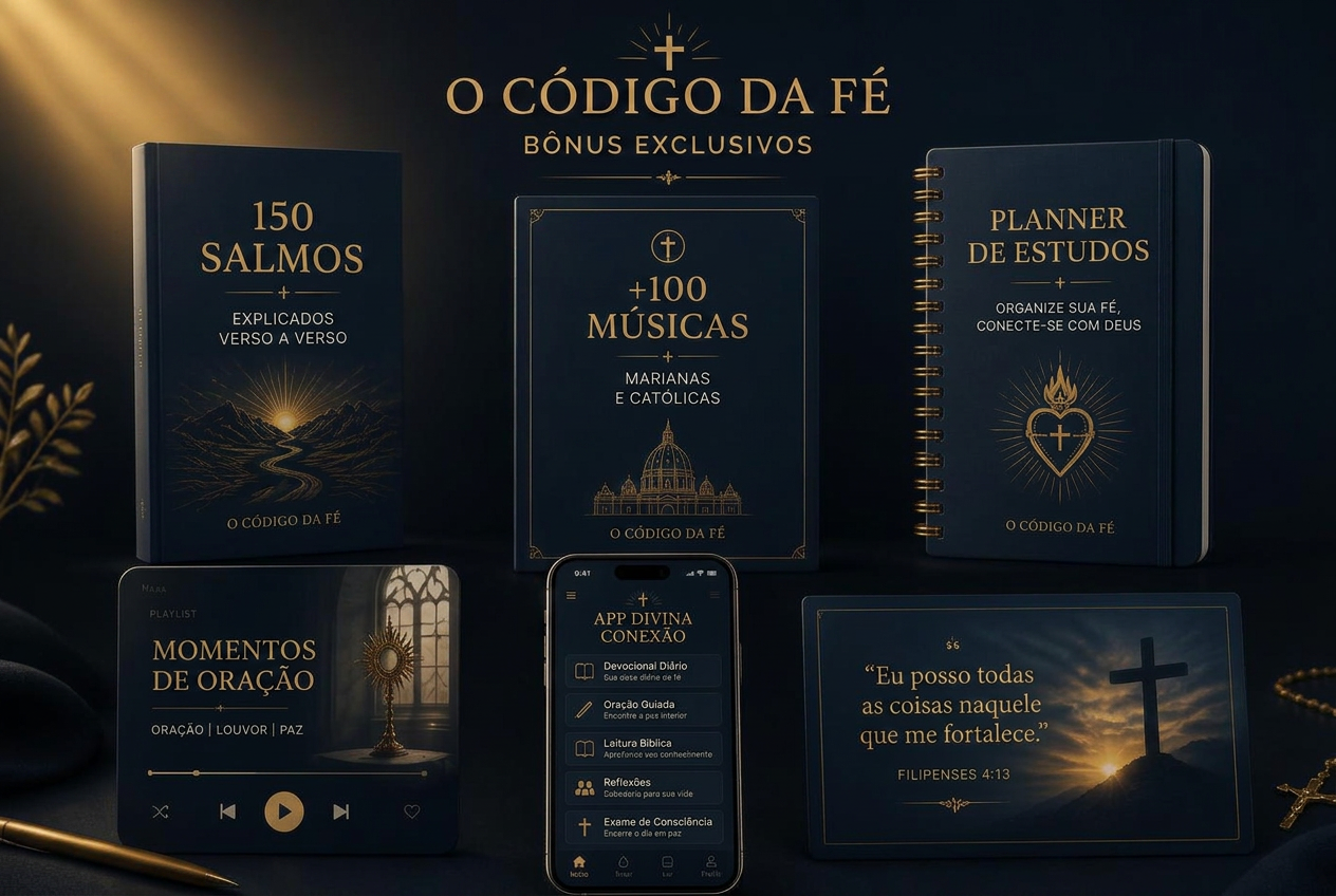 Conjunto de bônus digitais: ebooks, planner, playlist e aplicativo